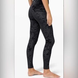 LULULEMON Wunder Lounge HR Tight Black Velvet Special Edition